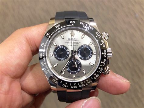 rolex daytona oysterflex white gold.